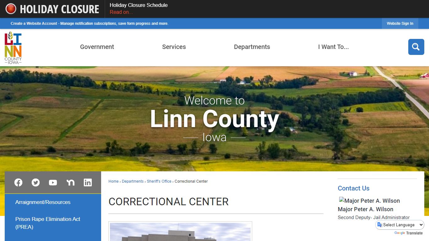 Correctional Center | Linn County, IA - Official Website