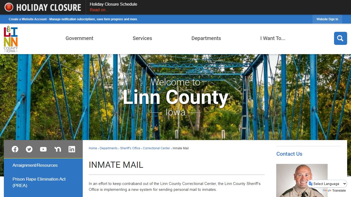 Inmate Mail | Linn County, IA - Official Website